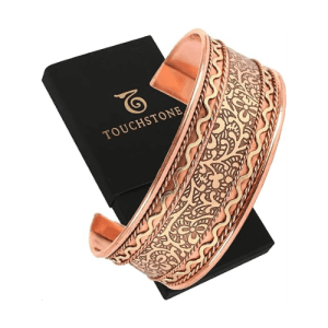 Touchstone handcrafted copper bracelet