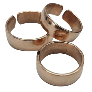 Set of 3 Hand Forged Pure Copper Rings. Made with 100% Pure Raw Untreated Copper.