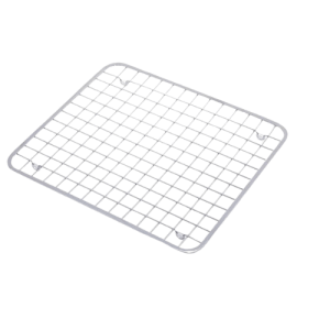 iDesign Metal Kitchen Sink Protector Grid for Kitchen, Bathroom, Basement, Garage, The Gia Collection - 12.75" x 11", Polished Stainless Steel