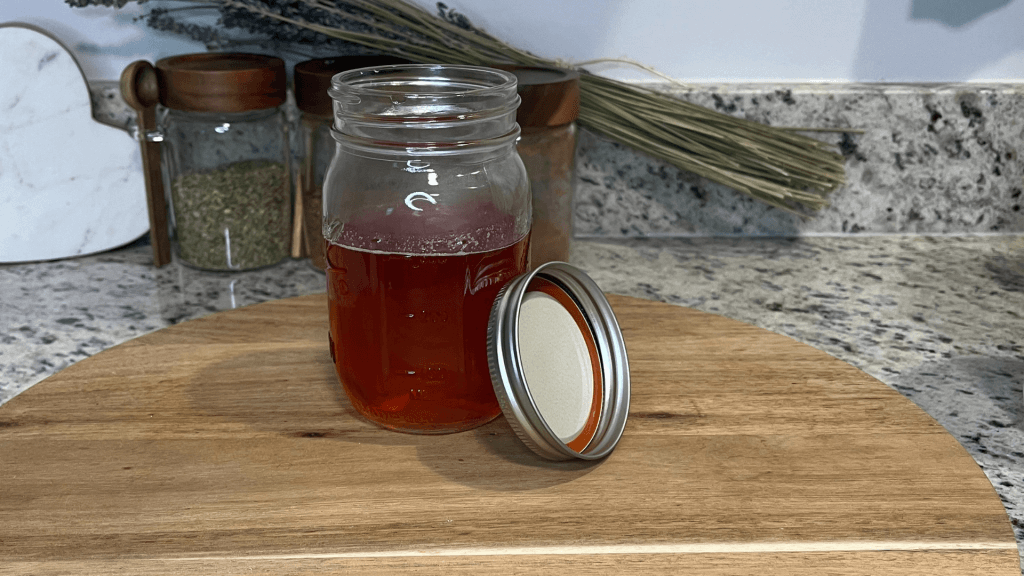 Homemade Strawberry Top Simple Syrup