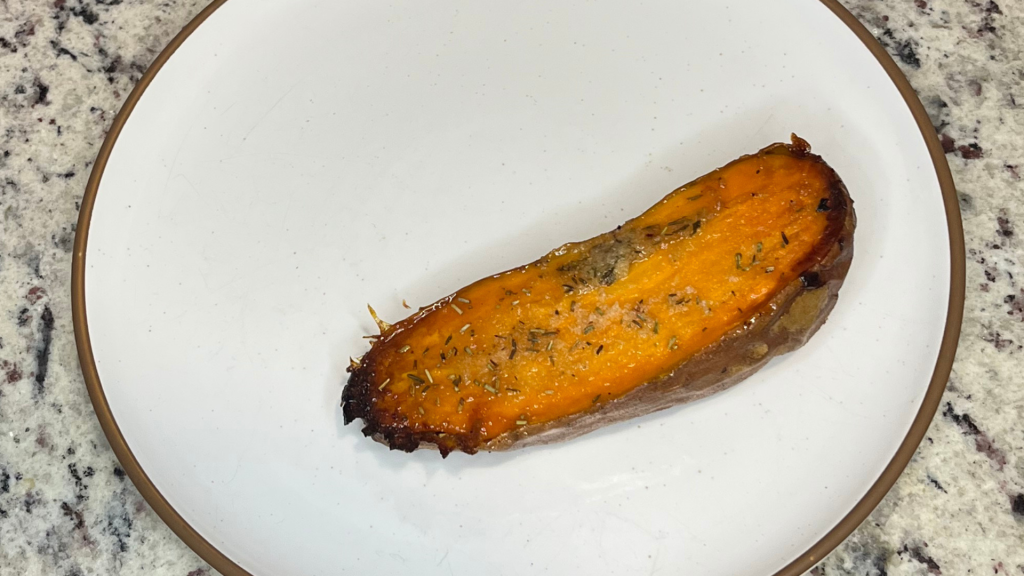 Viral Garlic Herb Sweet Potato Halves