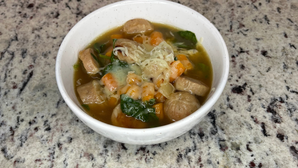 Follicular Phase Ground Turkey or Apple Chicken Sausage Soup
