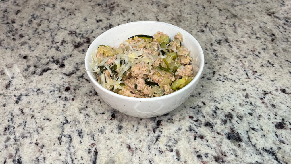 Lemon Herb Ground Turkey Quinoa Skillet