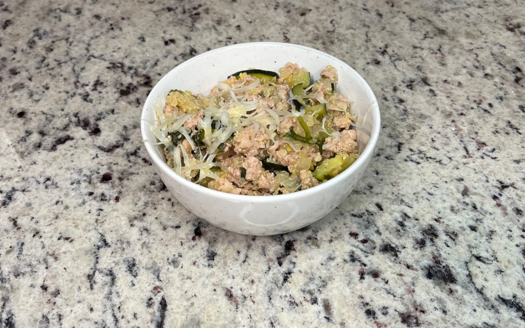 Lemon Herb Ground Turkey Quinoa Skillet