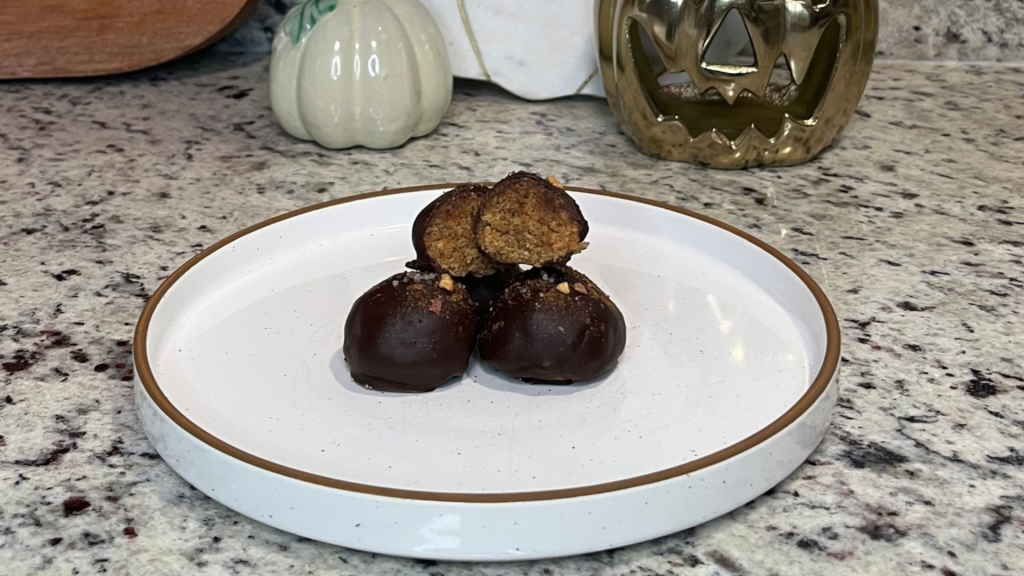 Apple Chocolate Protein Bites