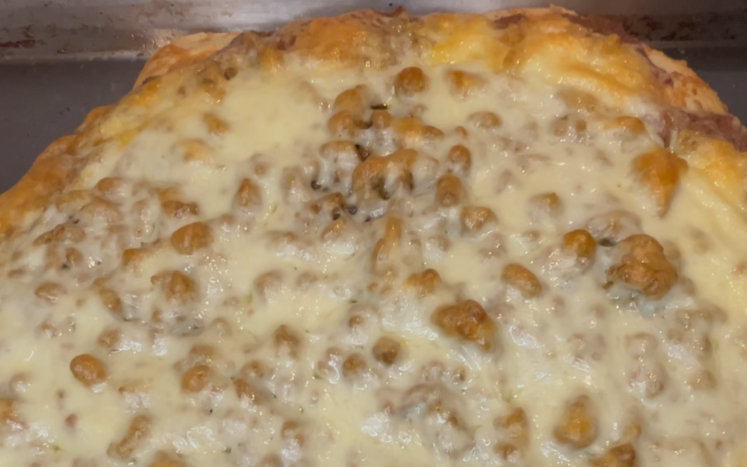 Taco Pizza with Sourdough Discard Crust