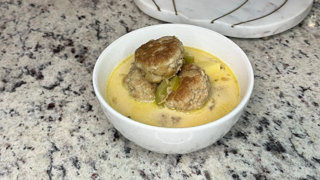 Turkey Meatball Potato Soup